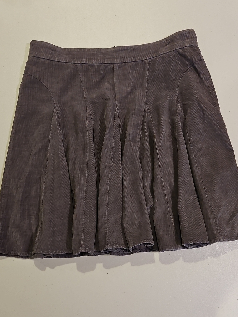 Ella Moss Vintage Grey Corduroy Circle Skirt 0224